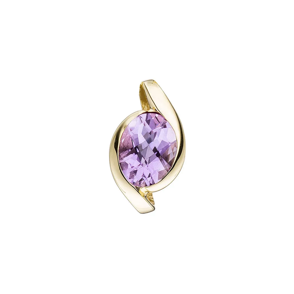 Anhänger 333 Gold Gelbgold 1 Amethyst lila violett Goldanhänger