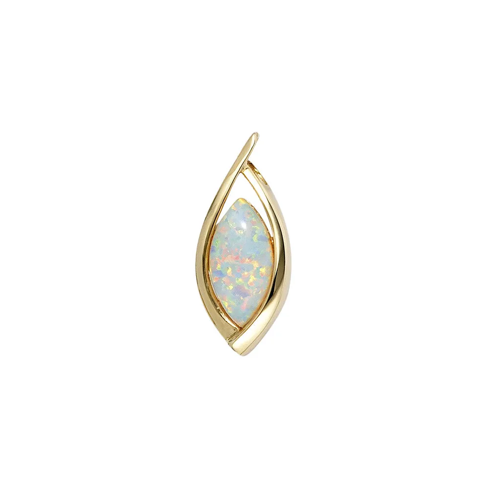 Anhänger 375 Gold Gelbgold 1 Opal Goldanhänger