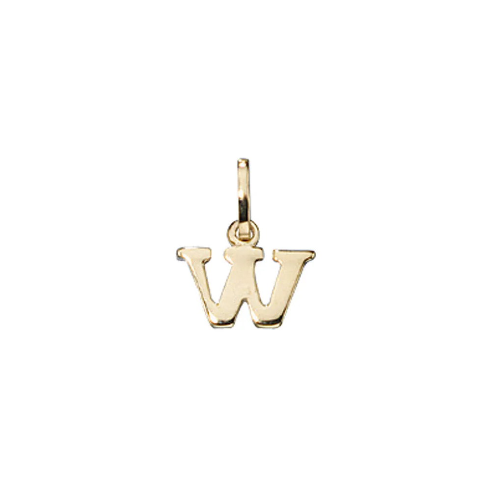 Anhänger Buchstabe W 333 Gold Gelbgold Buchstabenanhänger