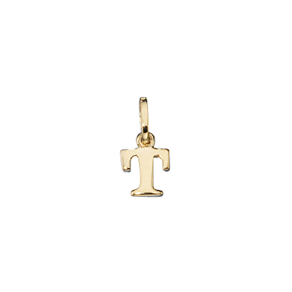 Anhänger Buchstabe T 333 Gold Gelbgold Buchstabenanhänger