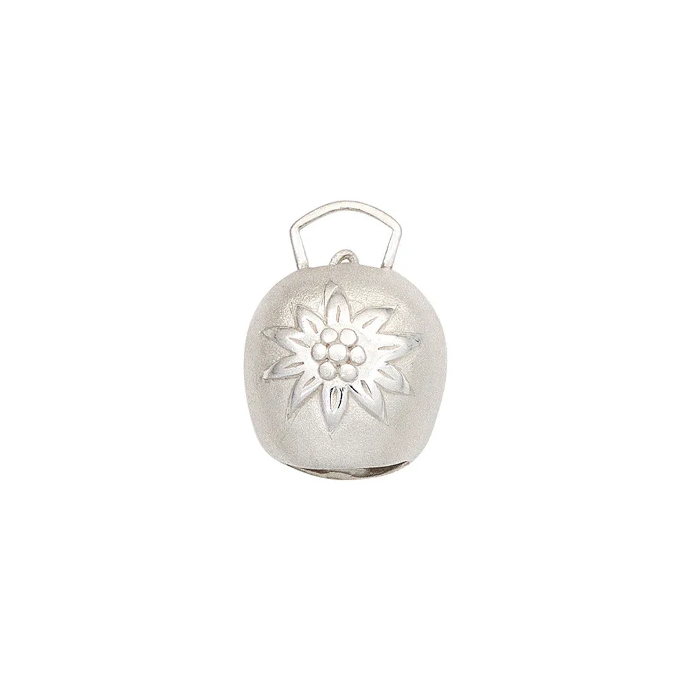 Anhänger Kuhglocke 925 Sterling Silber mattiert