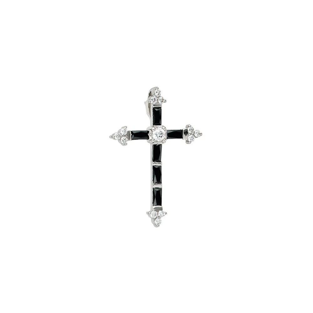 Anhänger Kreuz 925 Sterling Silber mit Zirkonia Kreuzanhänger Silberkreuz