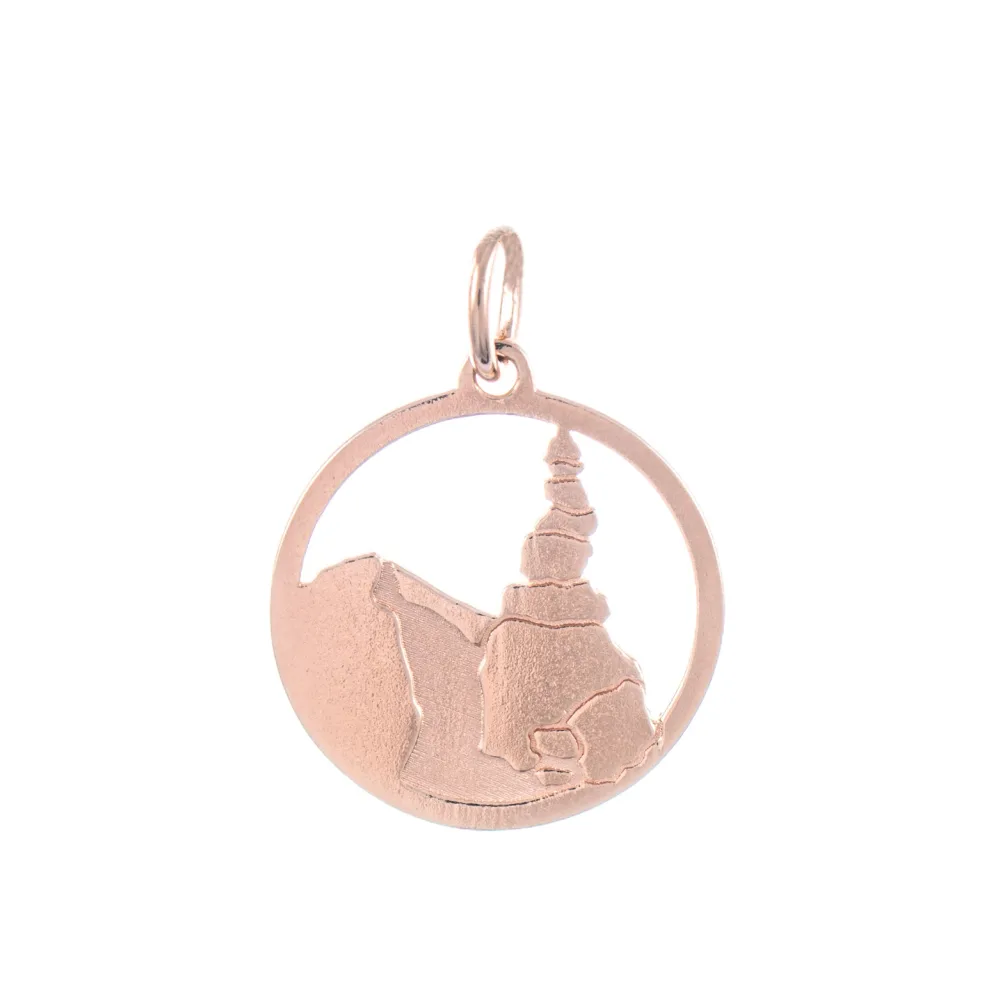 Anhänger Stoamandl Steinmännchen 925 Silber rosé vergoldet