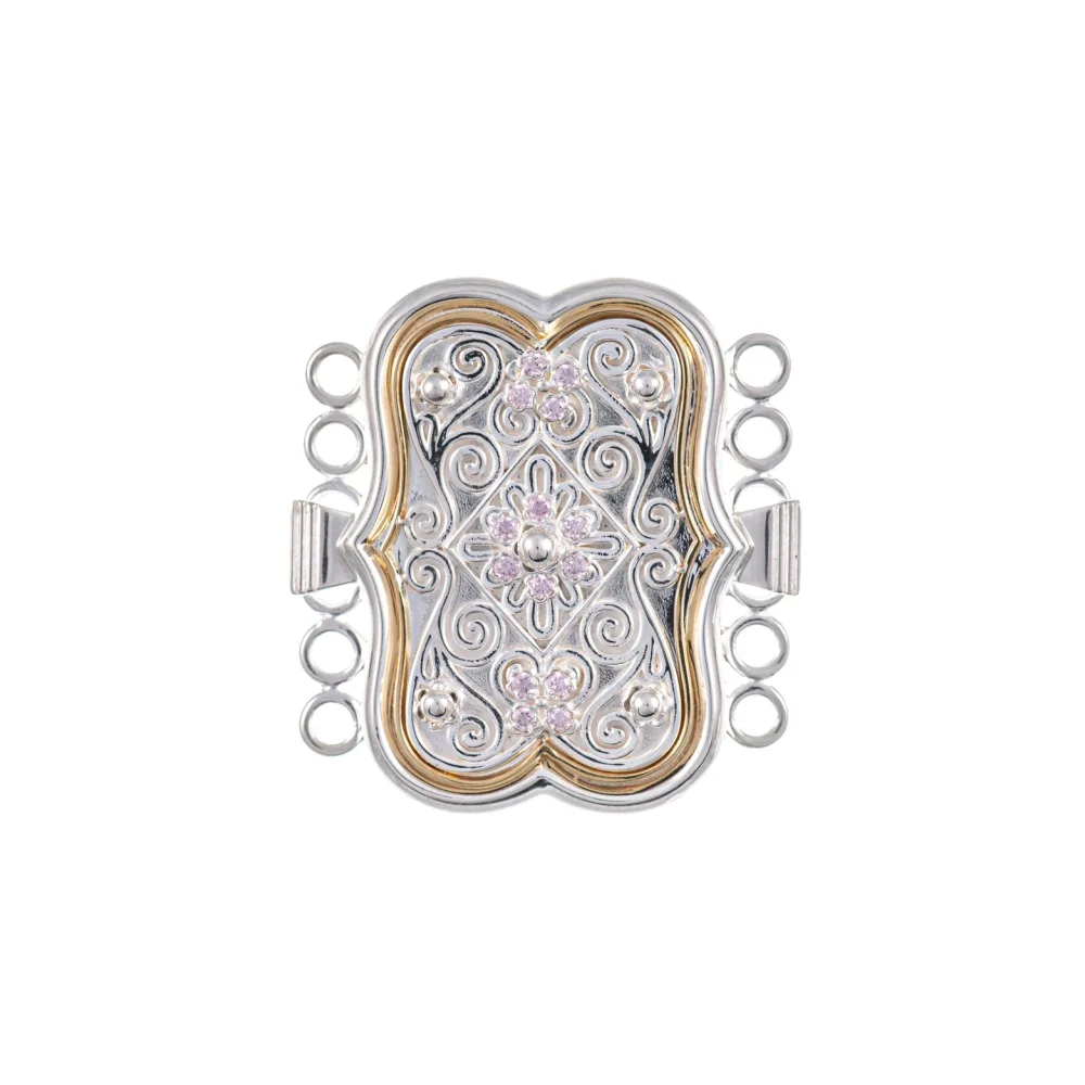 Schliesse Tracht 925 Silber rosa