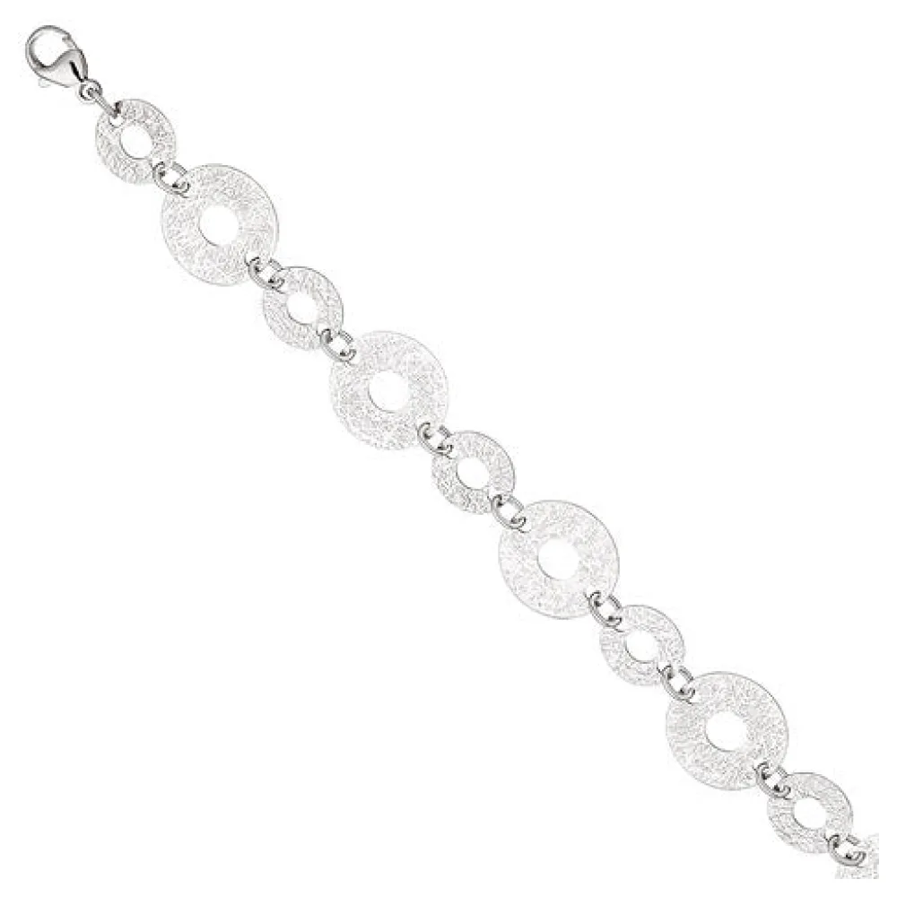 Armband 925 Sterling Silber mit Struktur 20 cm Silberarmband