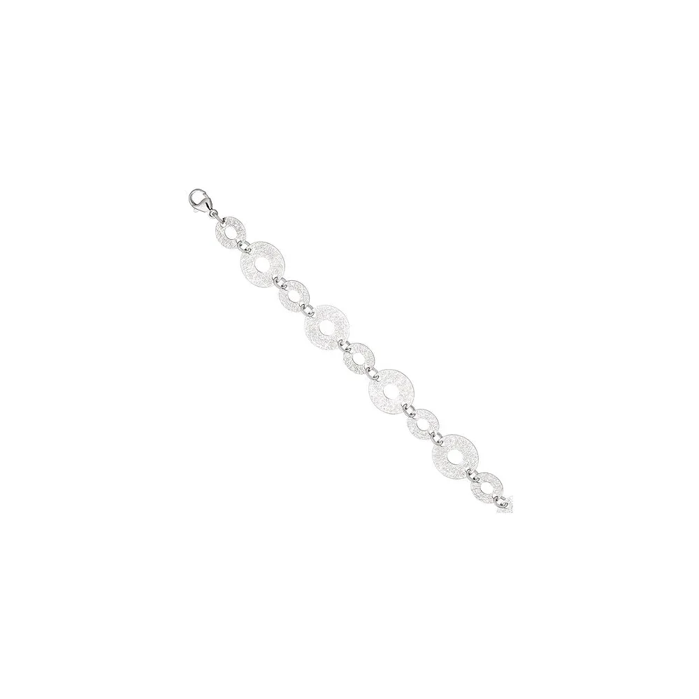 Armband 925 Sterling Silber mit Struktur 20 cm Silberarmband