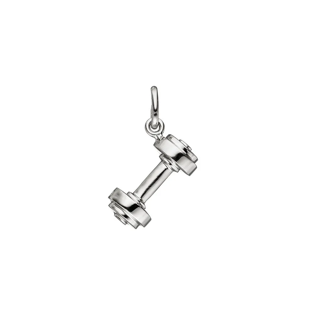 Anhänger Hantel 925 Sterling Silber Silberanhänger