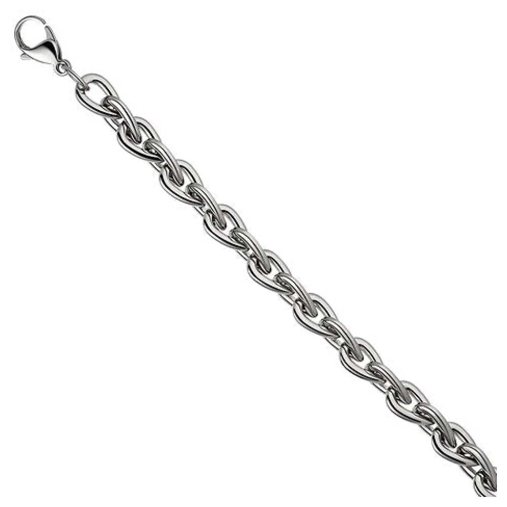Armband aus Edelstahl 21 cm Karabiner