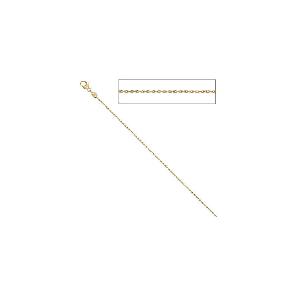 Ankerkette 585 Gelbgold diamantiert 0 6 mm 42 cm Gold Kette Halskette Goldkette