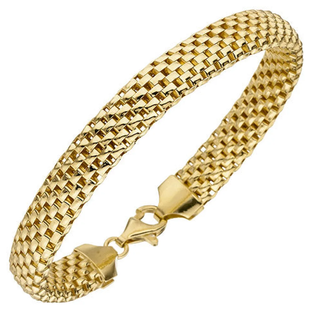 Armband 925 Sterling Silber gold vergoldet 19 cm Karabiner