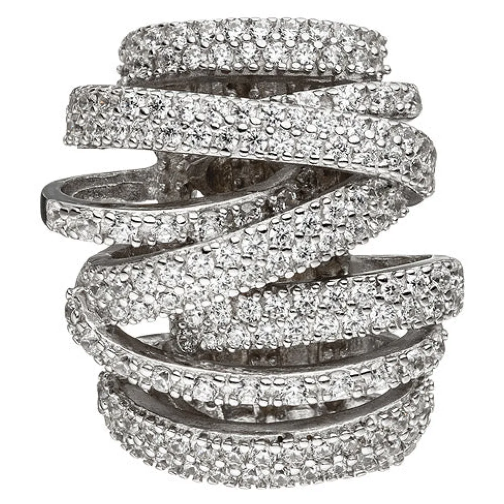 Anhänger verschlungen 925 Sterling Silber mit Zirkonia Silberanhänger