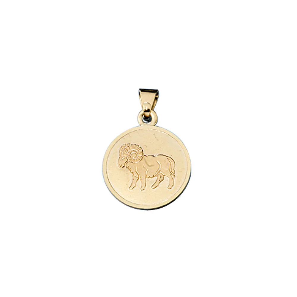 Anhänger Sternzeichen Widder 333 Gold Gelbgold matt Sternzeichenanhänger