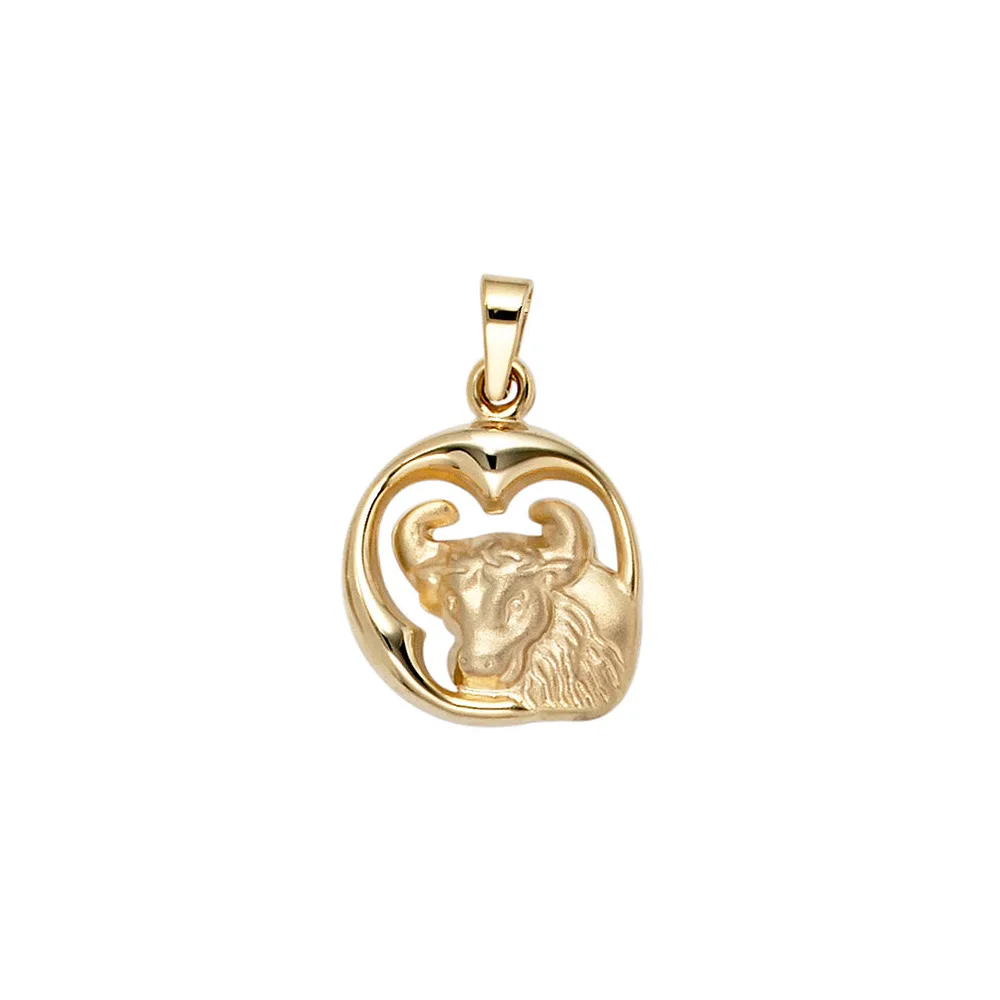 Anhänger Sternzeichen Stier 375 Gold Gelbgold matt Sternzeichenanhänger