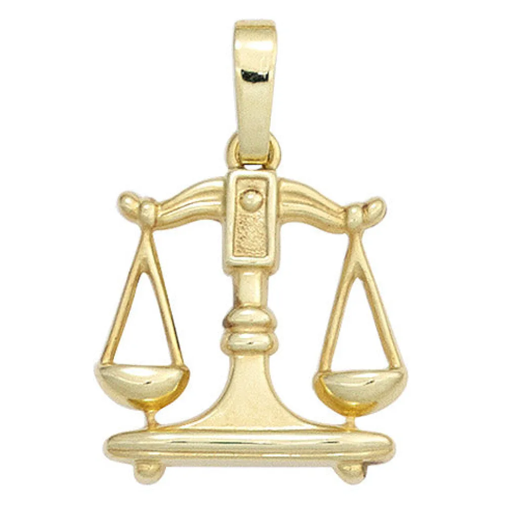 Anhänger Sternzeichen Waage 333 Gold Gelbgold Sternzeichenanhänger