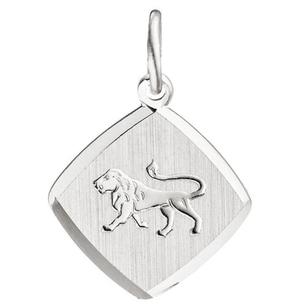 Anhänger Sternzeichen Löwe 925 Sterling Silber matt Sternzeichenanhänger