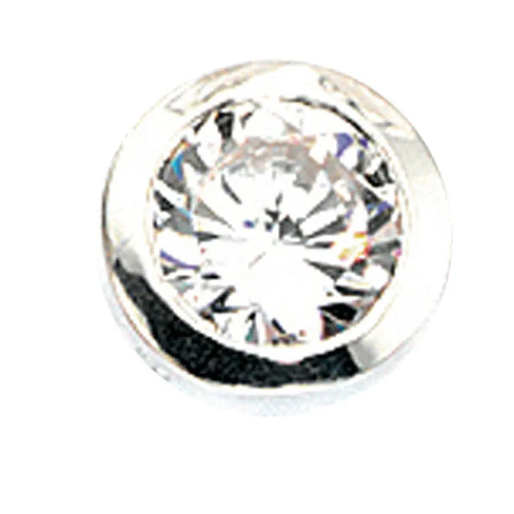 Anhänger rund 925 Sterling Silber 1 Zirkonia