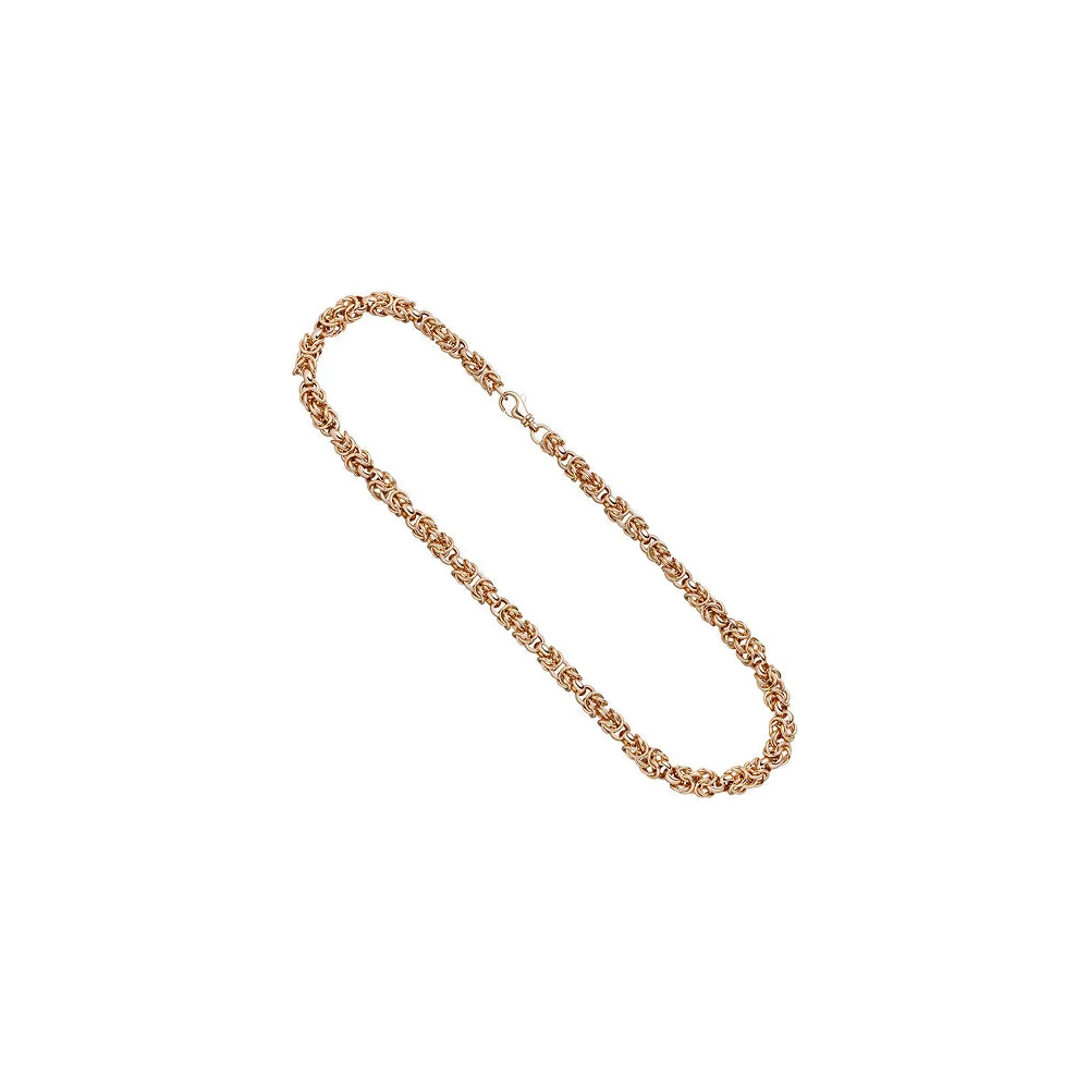 Collier Halskette 925 Sterling Silber rotgold vergoldet 50 cm Kette