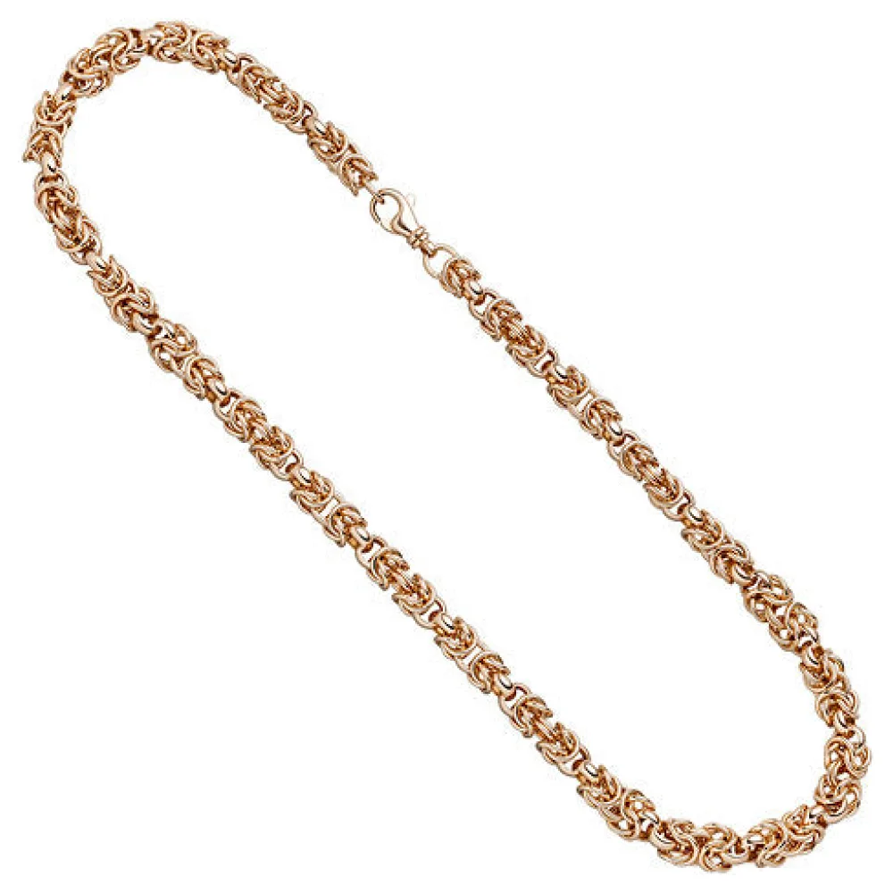 Collier Halskette 925 Sterling Silber rotgold vergoldet 50 cm Kette
