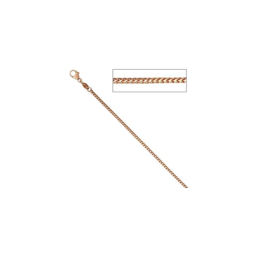 Bingokette 585 Rotgold 1 5 mm 42 cm Gold Kette Halskette Rotgoldkette Karabiner