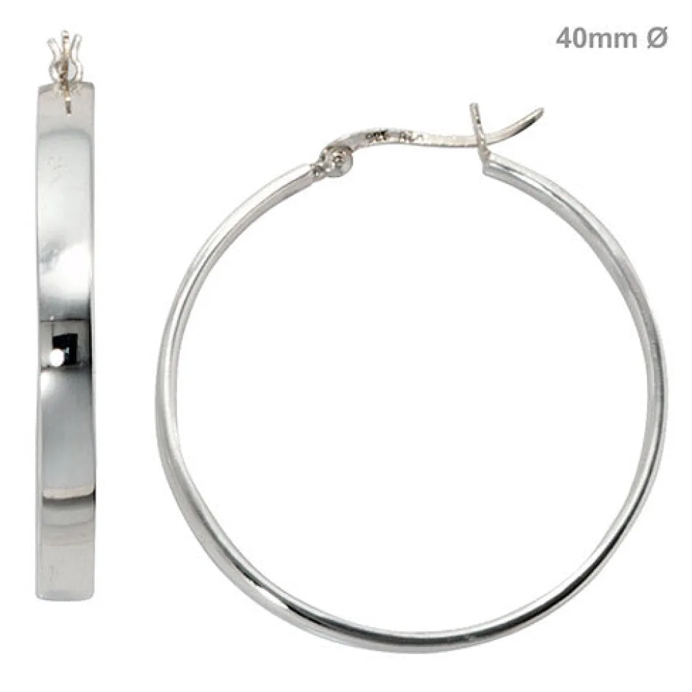 Creolen rund 925 Sterling Silber Ohrringe Silberohrringe Silbercreolen