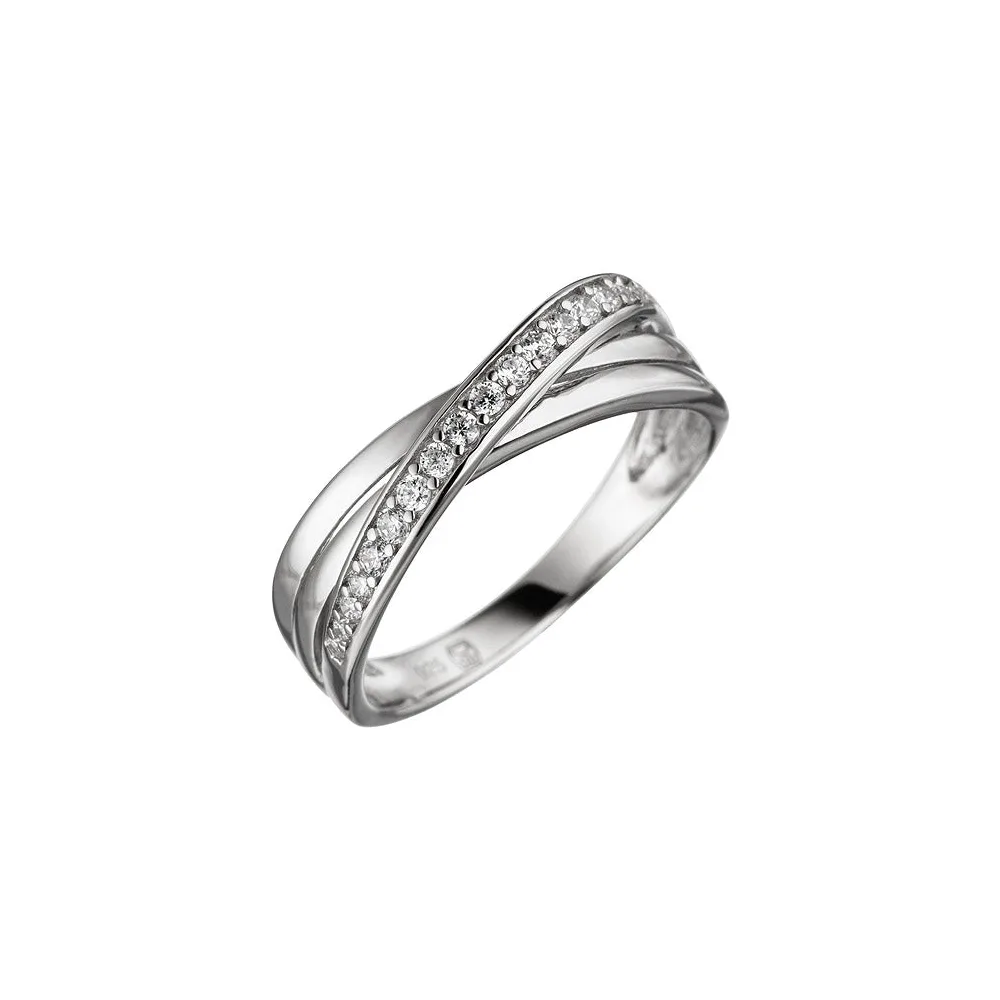 Damen Ring 925 Sterling Silber mit Zirkonia Silberring-52