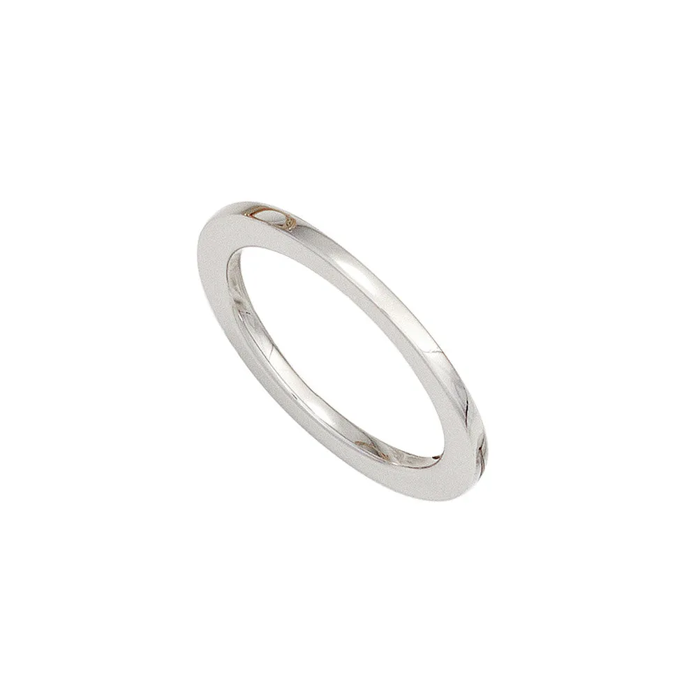 Damen Ring 585 Gold Weißgold Weißgoldring schmal schlicht-56