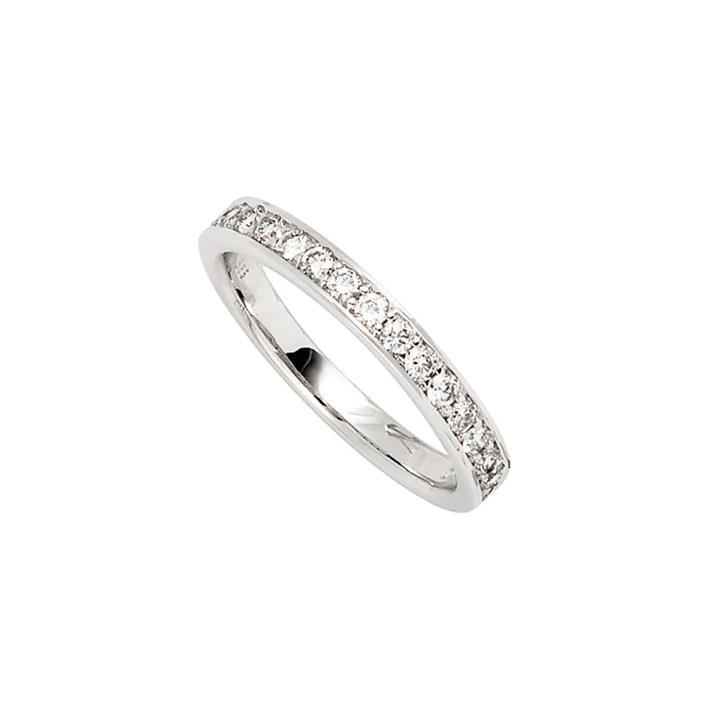 Damen Ring 585 Gold Weißgold 17 Diamanten Brillanten 0 50ct. Weißgoldring-58