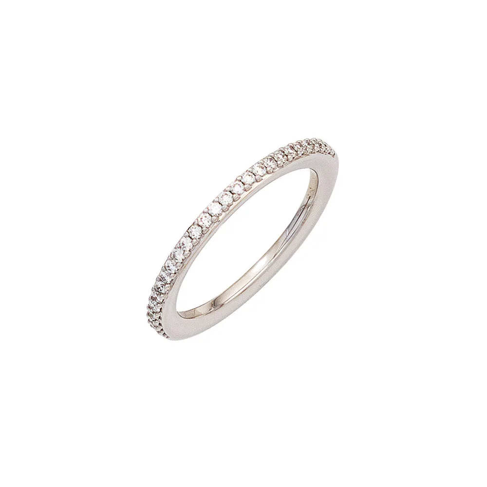 Damen Ring 585 Gold Weißgold 26 Diamanten Brillanten 0 21ct. Weißgoldring-54