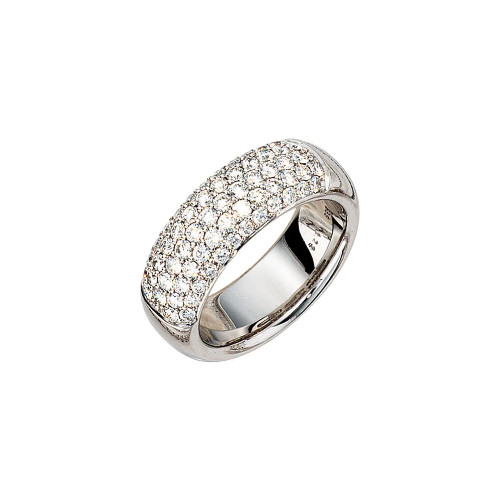 Damen Ring 585 Gold Weißgold 62 Diamanten Brillanten 1 22ct. Weißgoldring-58