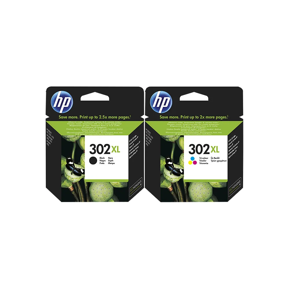 Original HP F6U67AE + F6U68AE / 302XL Druckkopfpatrone Multipack