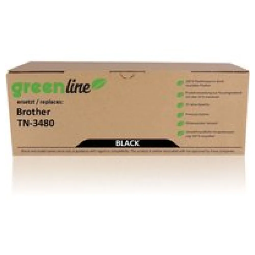 greenline ersetzt Brother TN-3480 Tonerkartusche, schwarz – Bild 2