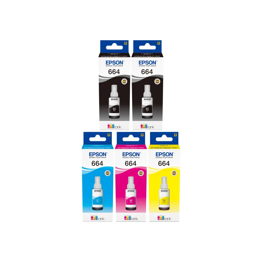 Original Epson Tinten Set 5x T664