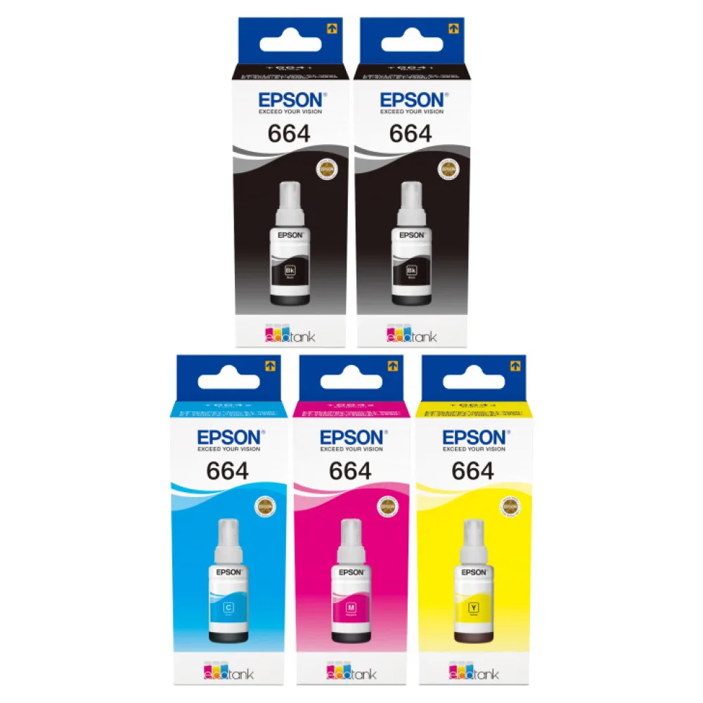 Original Epson Tinten Set 5x T664