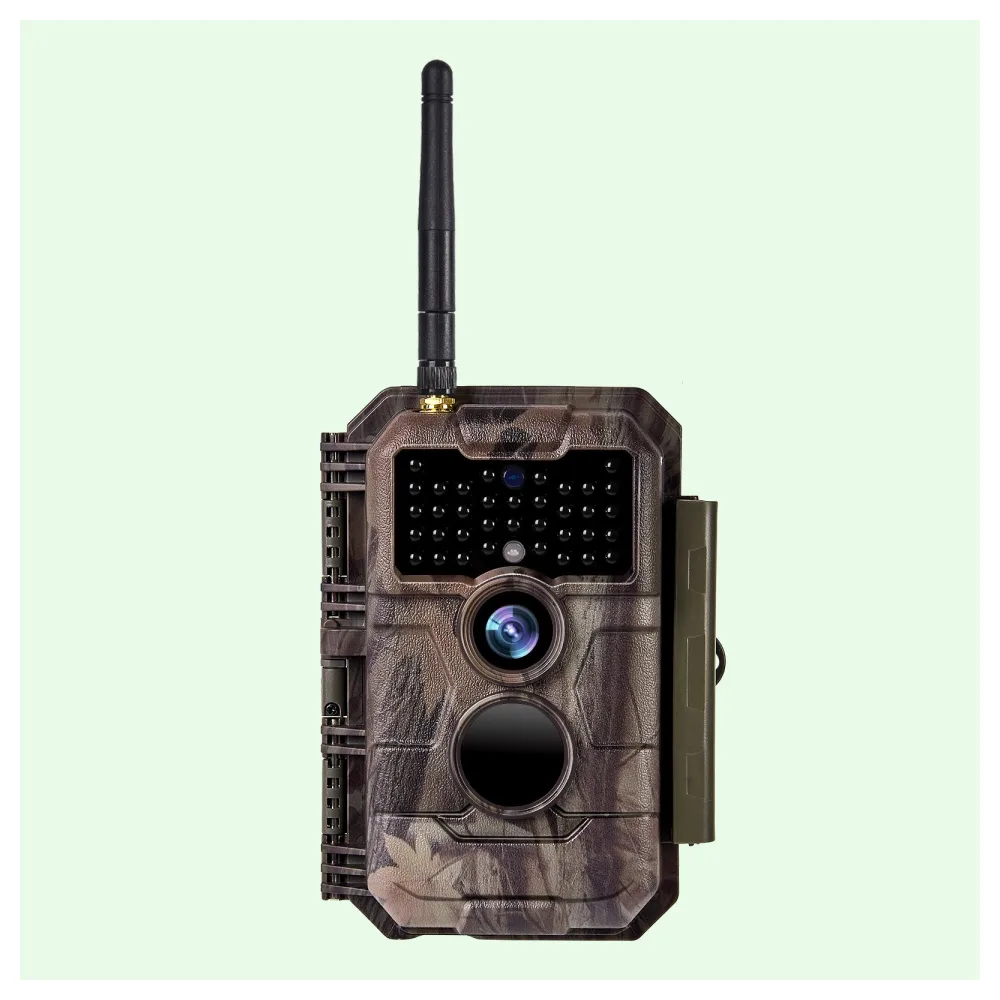 Wildkamera Wlan Fotofalle Jagdkamera Wildtierkamera 64MP 1296P 0,1s Schnelle Trigger Geschwindigkeit Nachtsicht Bewegungsmelder 110°PIR IP66 Wasserdichter | W600 Rot