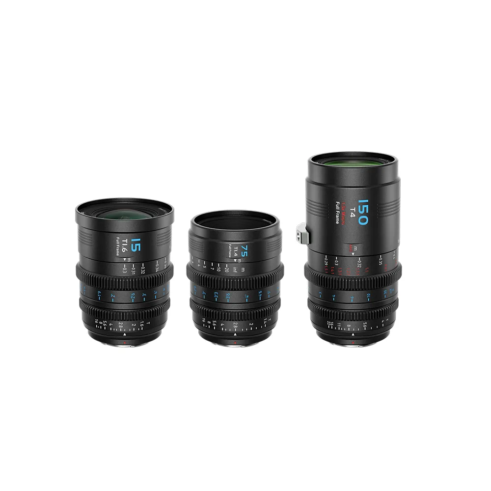 SIRUI Vision Prime 15/75/150 mm T1.4 Full-Frame Cine-Objektiv - 3 Lens Set / Black / User-interchangeable L/RF/Z Mount