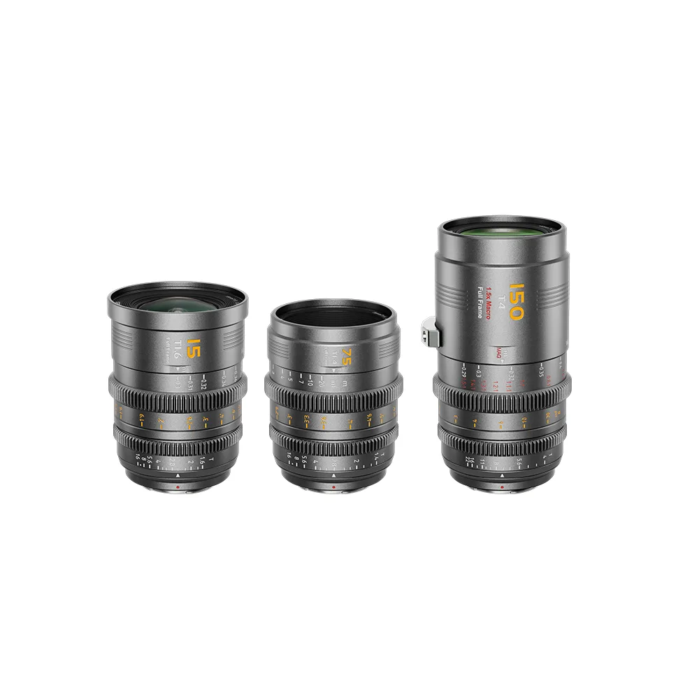 SIRUI Vision Prime 15/75/150 mm T1.4 Full-Frame Cine-Objektiv - 3 Lens Set / Metal Gray / User-interchangeable L/RF/Z Mount