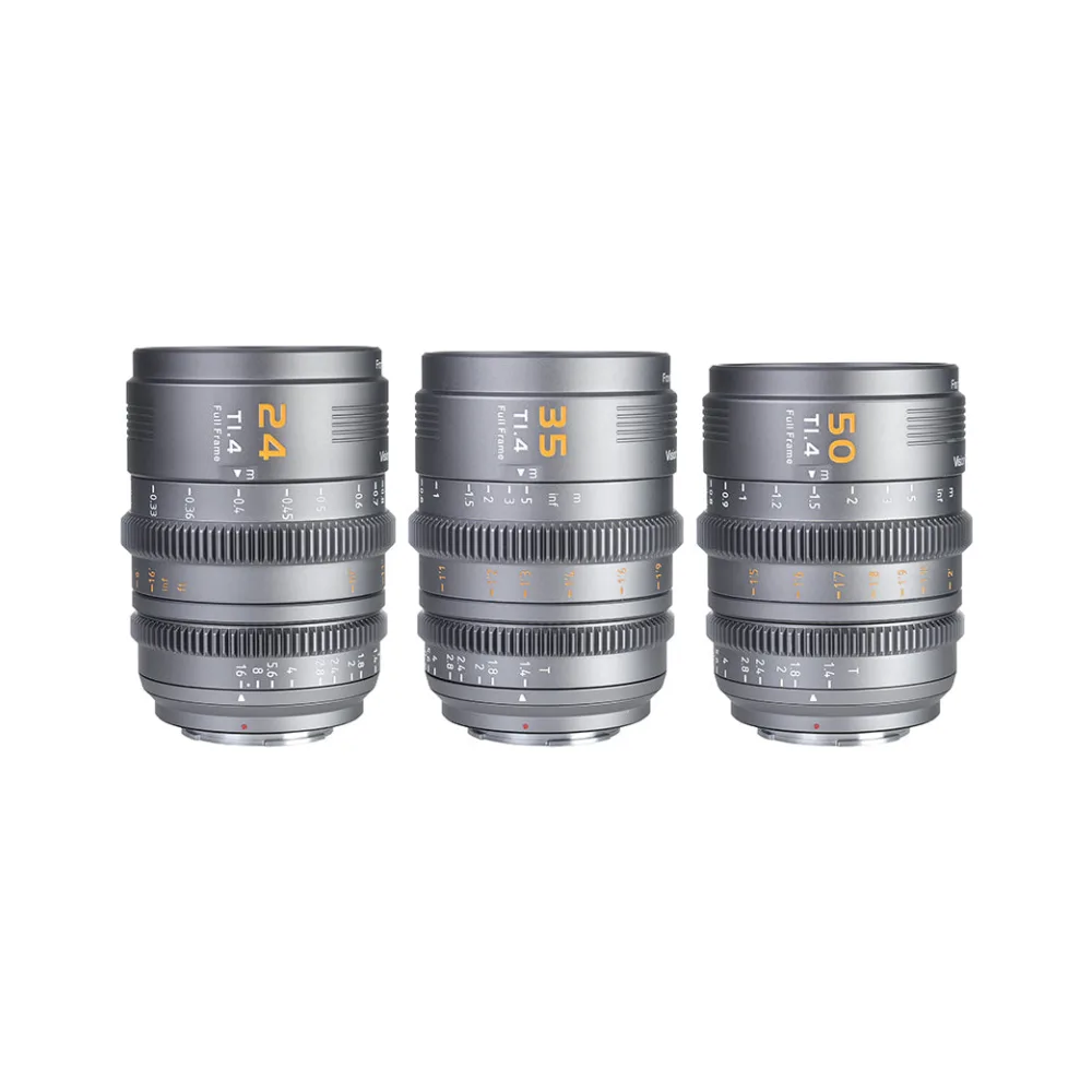 Vision Prime 1 T1.4 Vollformat-Kinoobjektiv - 3 Lens Set / Metal Gray