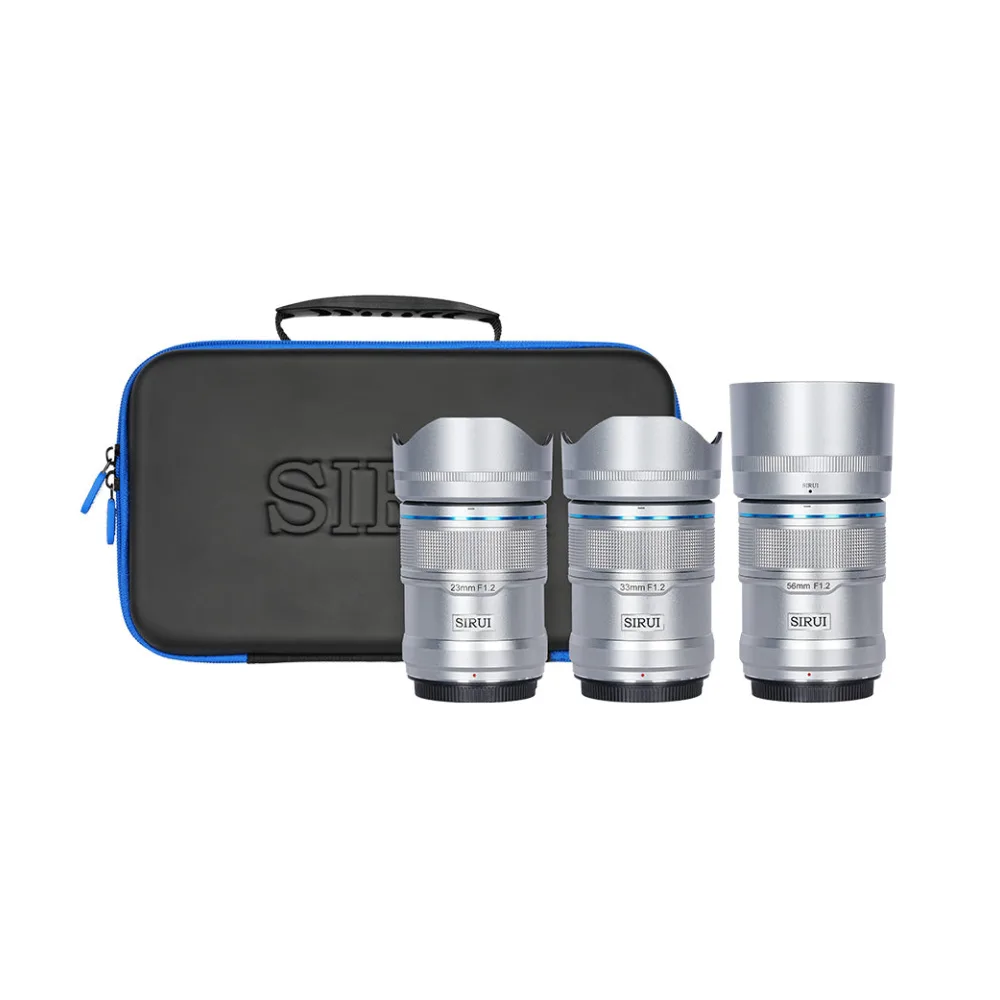 SIRUI Sniper Serie F1.2 APS-C Format Autofokus-Objektiv-Set - Silver / 23+33+56 / E