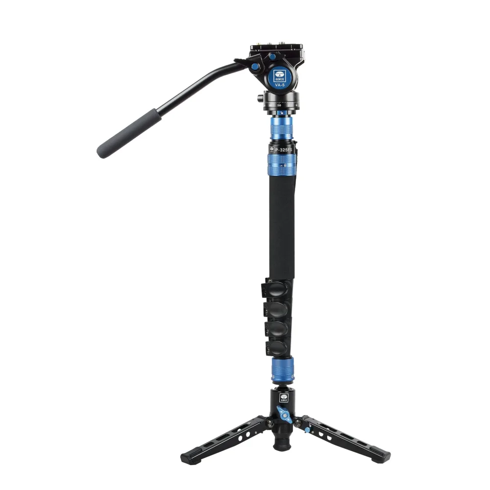 SIRUI P-325FS Carbon Einbeinstativ 148 cm mit Standspinne + Videoneiger VA-5