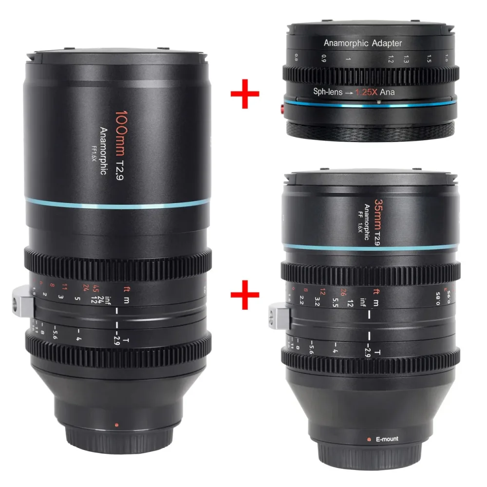 SIRUI Venus Vollformat-Anamorphic-Kinoobjektiv - 35+100+1.25X ADP / RF-Mount