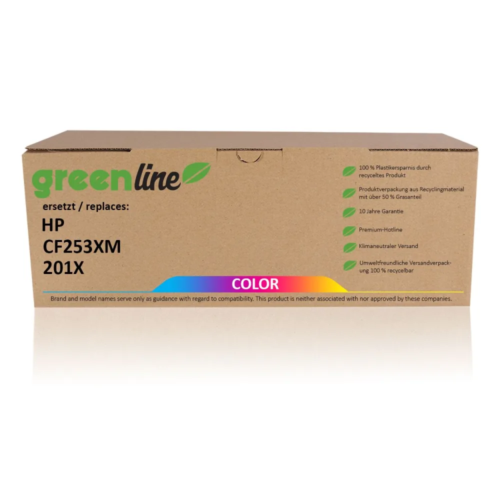 greenline Multipack ersetzt HP CF253XM / 201X enthält 3x Tonerkartusche