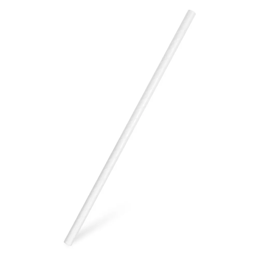 Papiertrinkhalme, JUMBO, weiß, 25 cm, O 8 mm, 100 Stk. – Bild 2
