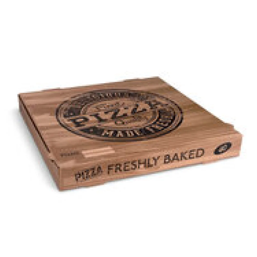 Pizzakarton aus Mikrowellpappe mit neutralem Motiv, 32 x 32 x 4 cm, 100 Stk.