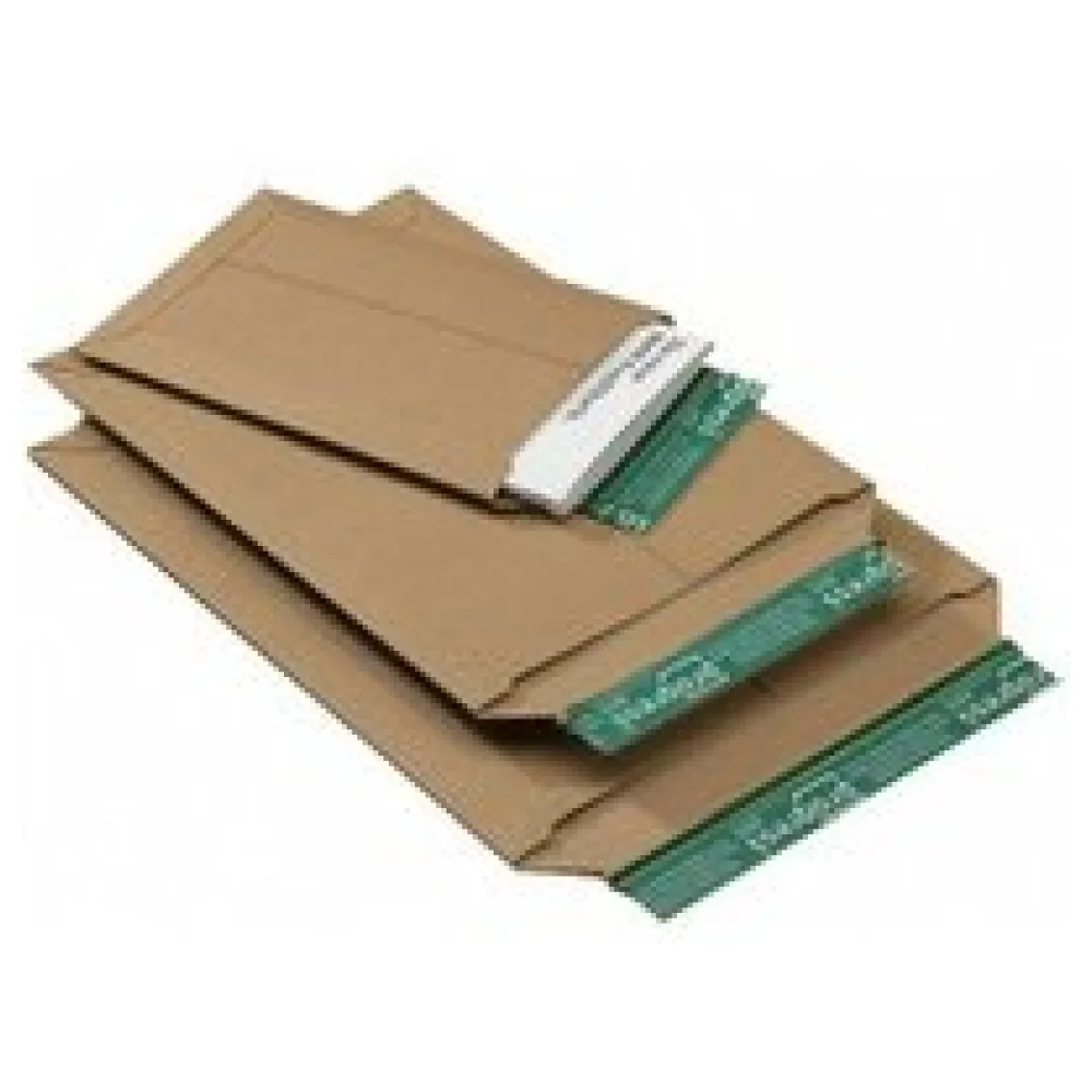 Versandtaschen aus stabiler Vollpappe PP V04.07, 309x447x -30mm, A3 braun – Bild 3