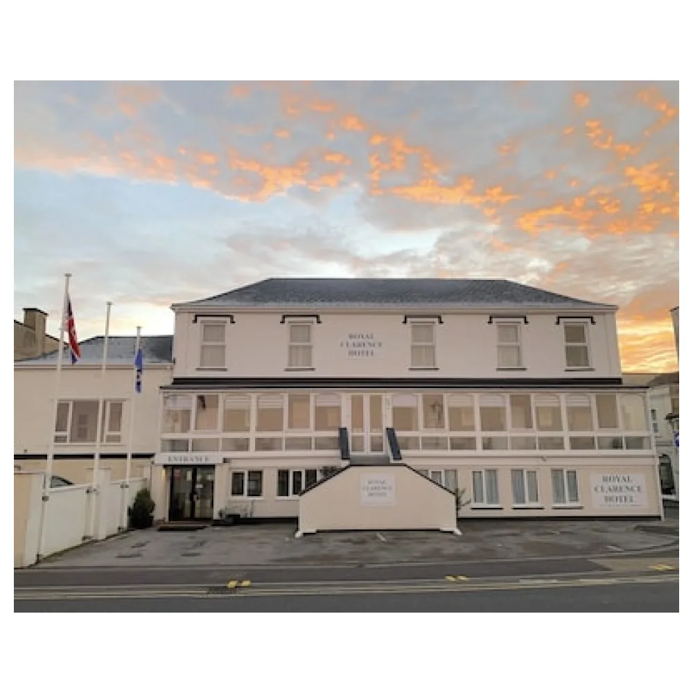The Royal Clarence Hotel on the Seafront