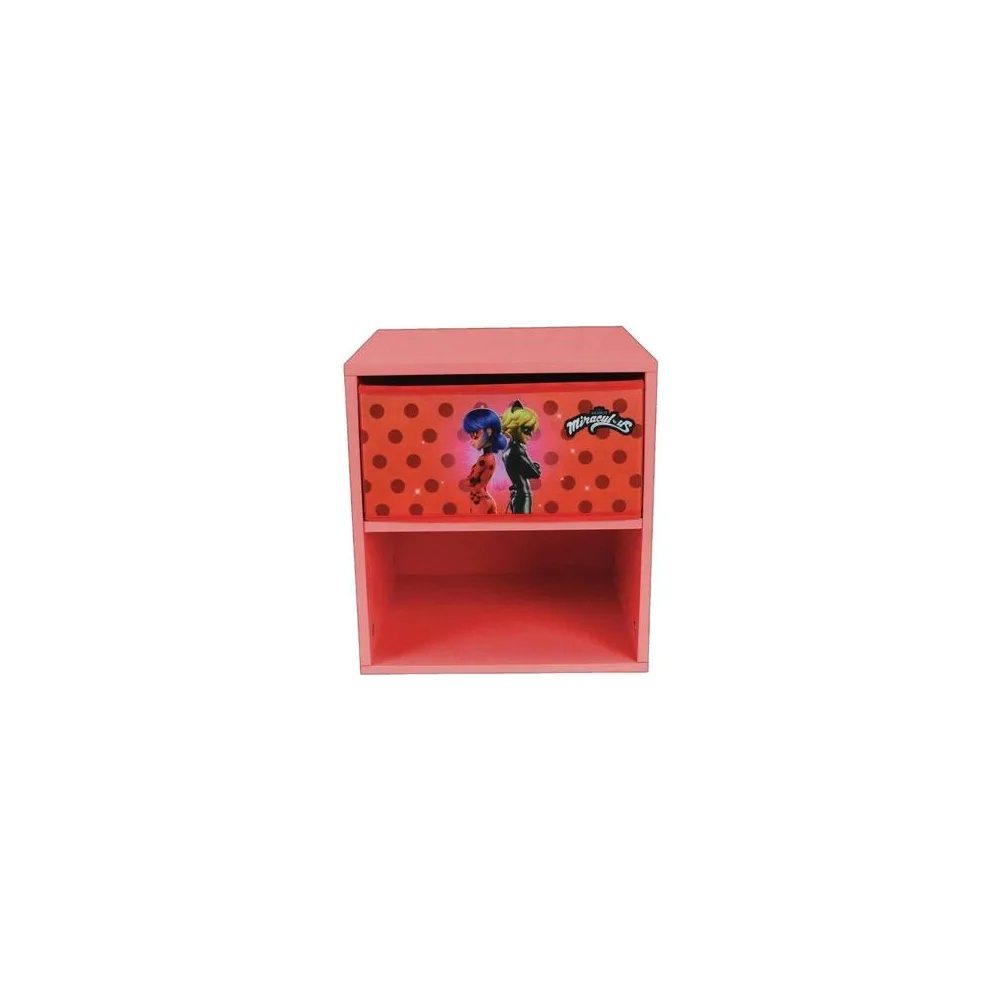 Rekeszek és tárolók Funhouse Table de chevet Miraculous Rouge