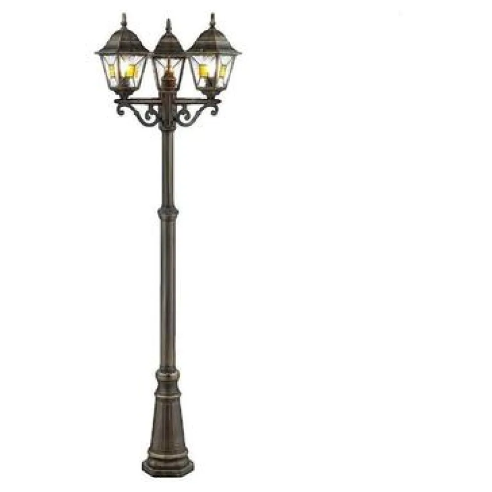 Kültéri világítás Brilliant Lampadaire Janel noir et doré