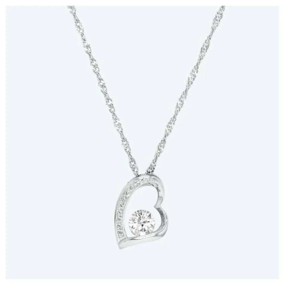 amor Herzanhänger mit Kette 925 Silber