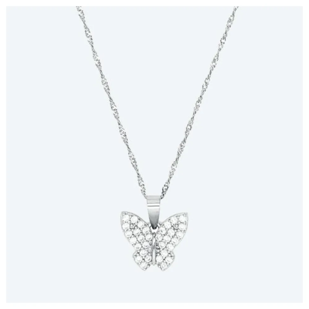 amor Schmetterling-Anhänger mit Kette 925 Silber
