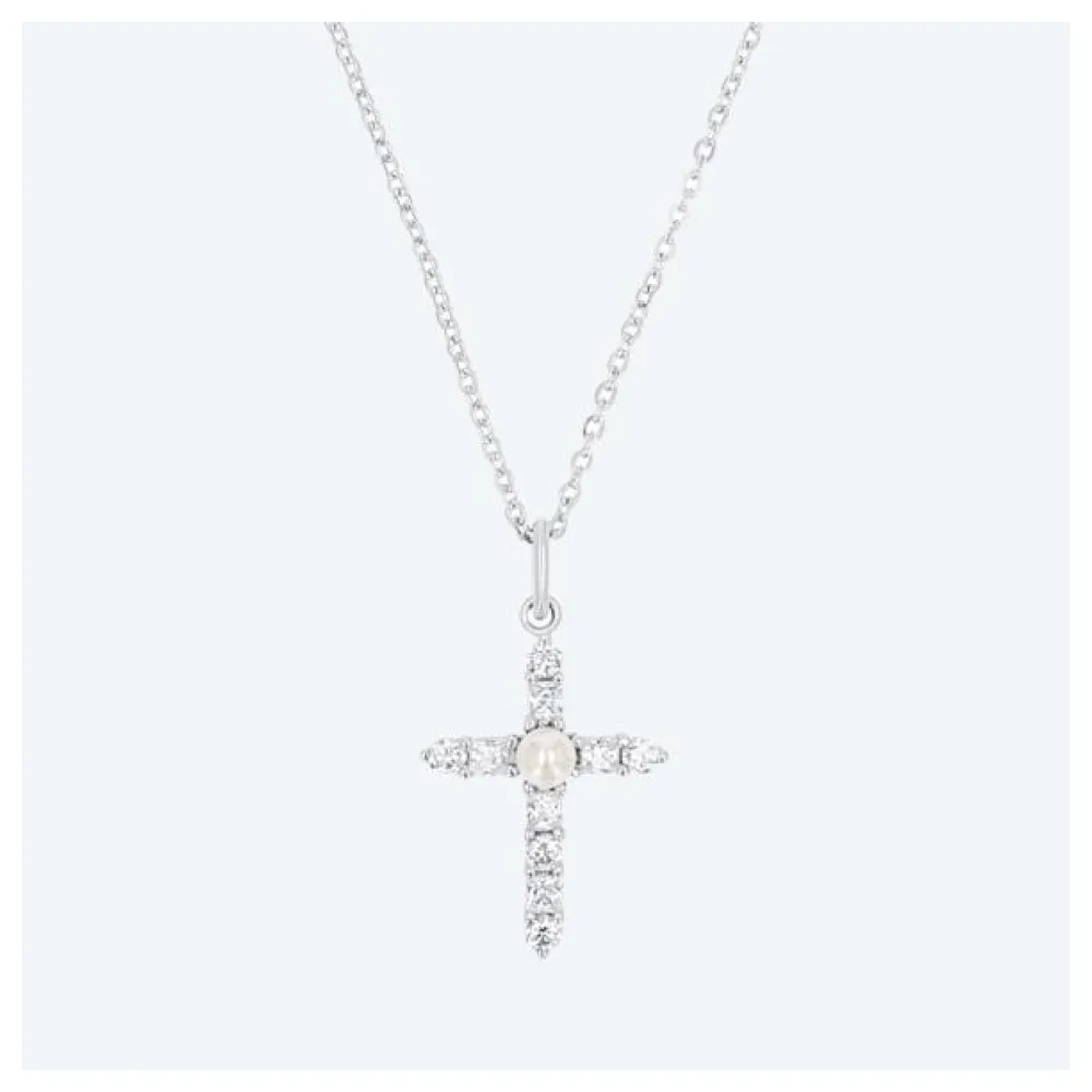 amor Kreuz-Anhänger mit Kette 925 Silber